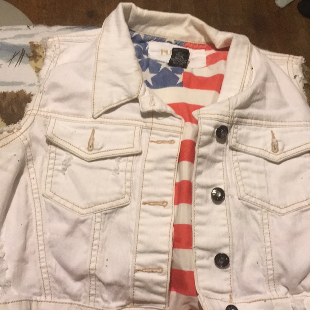 White jean jacket